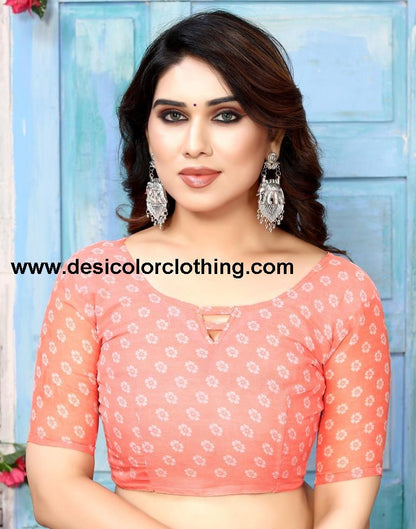 Rose Pink Chiffon Printed Saree