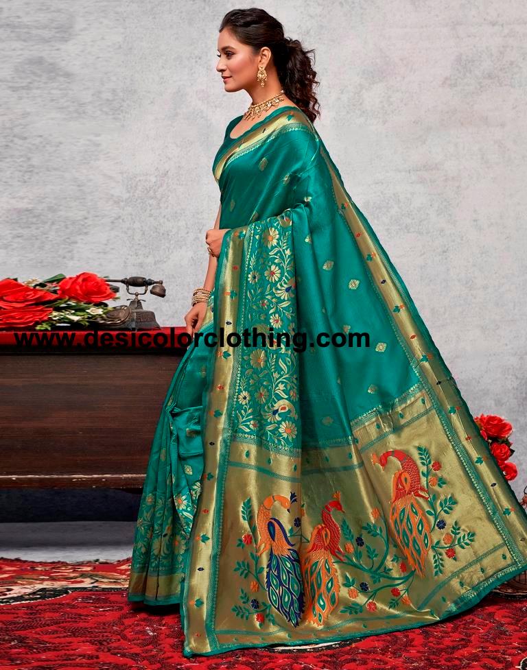 Golden  Silk Woven Saree