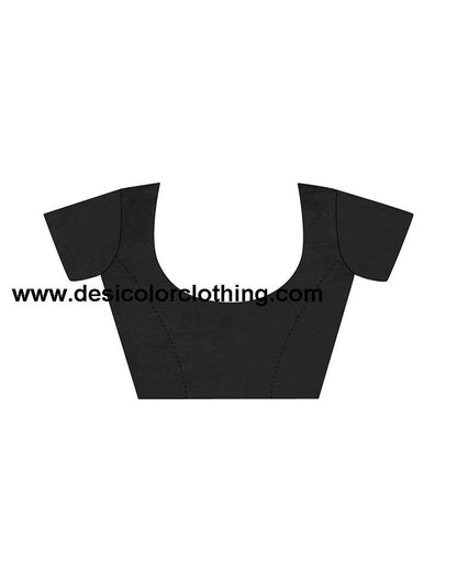 Black Georgette Plain Saree