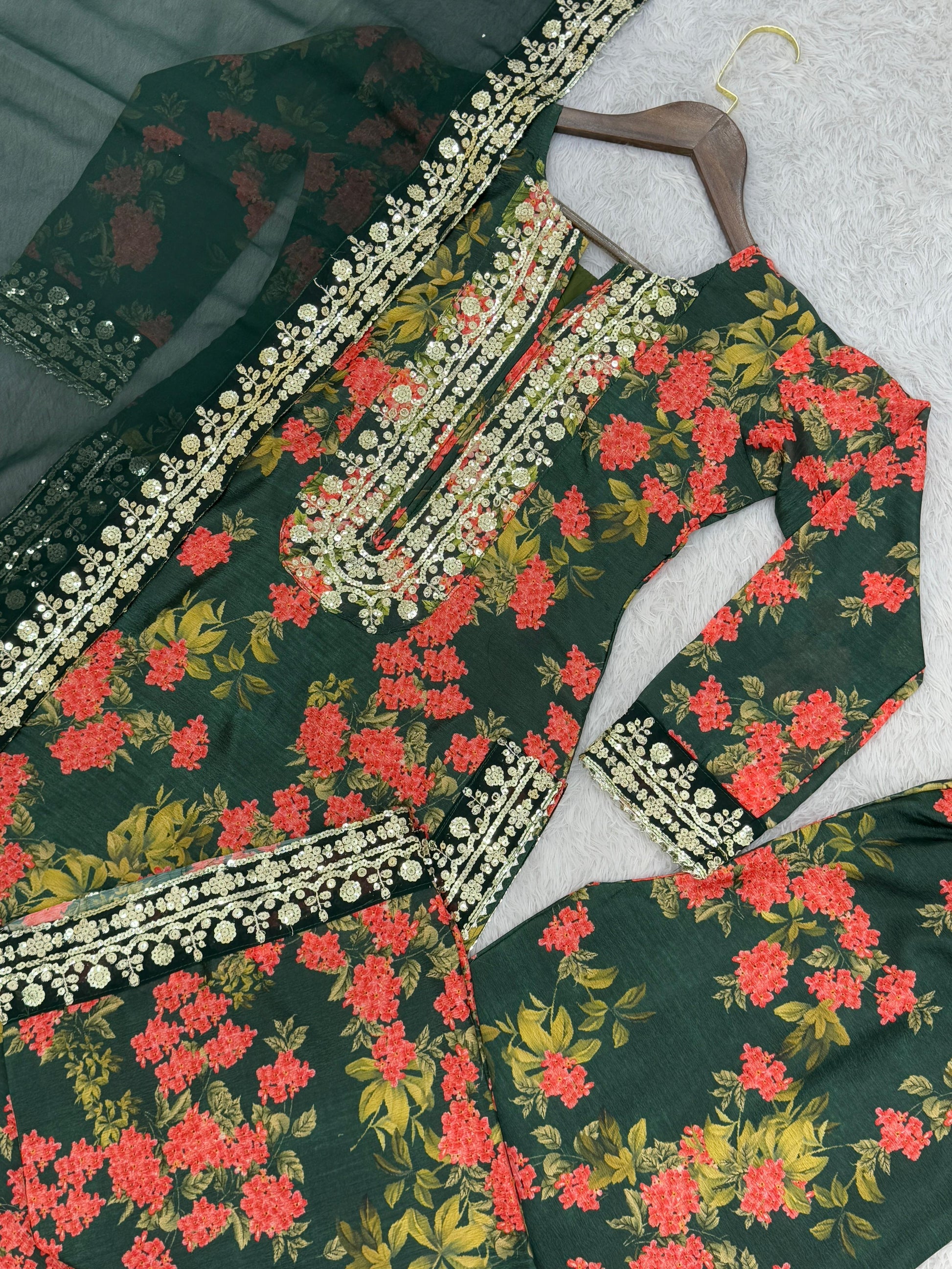 Product Image - Exquisite 3-Piece Eid Collection Kurti-Plazzo with Dupatta