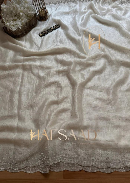 Product Image - Elegant Designer Zimichu Saree with Swarovski Embellishments