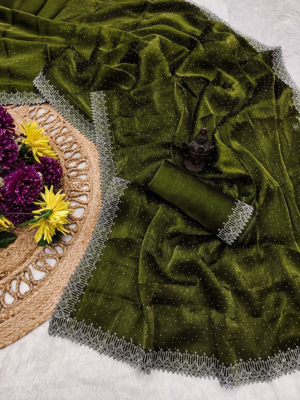 Party Wear & Wedding Ready made Sarees DesiColorClothing