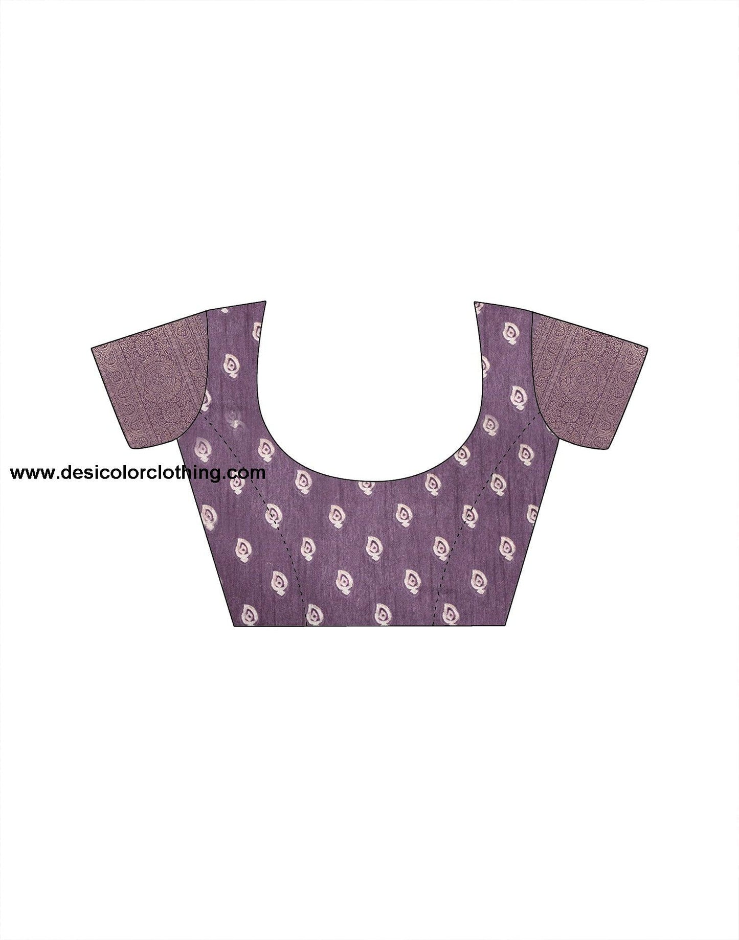Purple Silk Printed Saree
