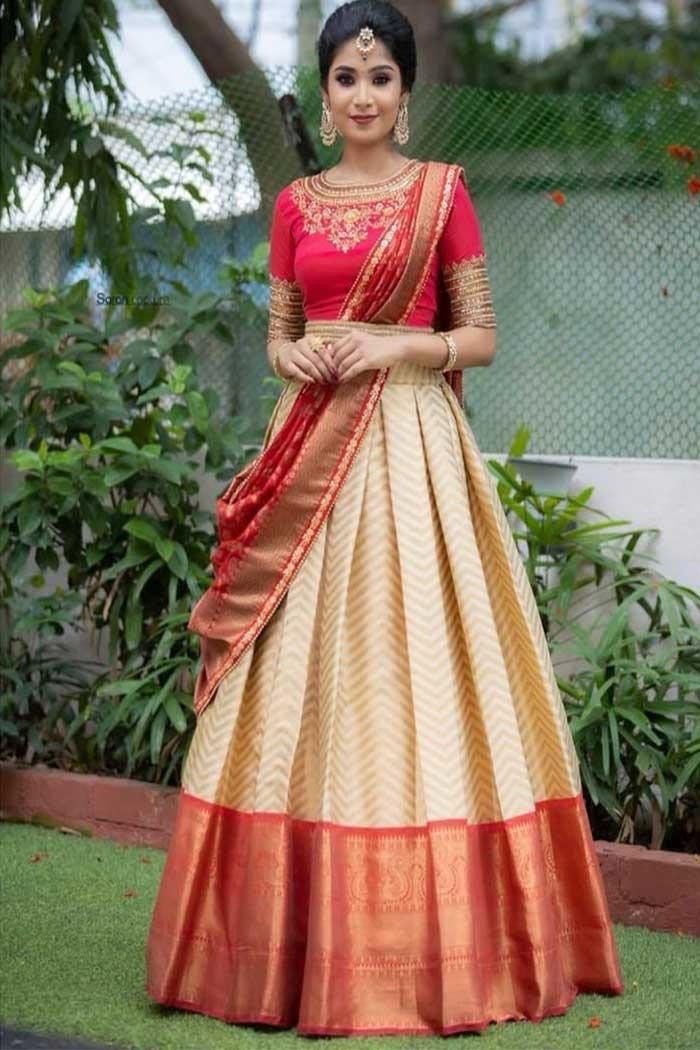 Traditional Semi-Stitched Lehengas | Elegant Wedding & Party Wear