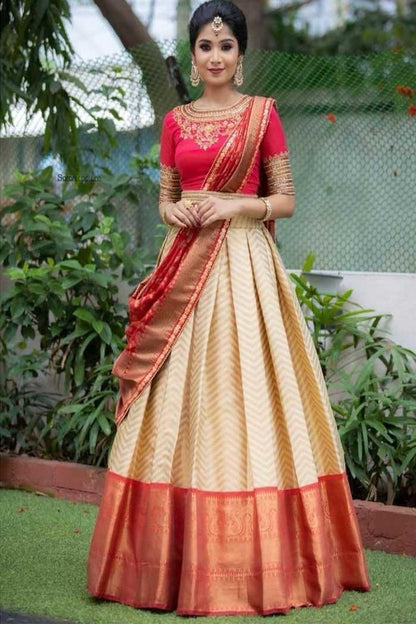 Traditional Semi-Stitched Lehengas | Elegant Wedding & Party Wear