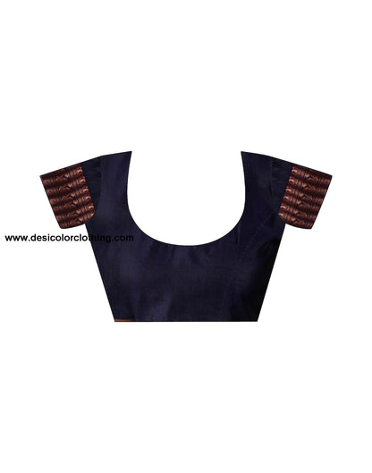Blue Banarasi Silk Woven Saree