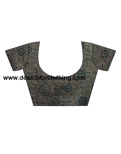 Turquoise Blue Coloured Poly Silk Printed Casual saree