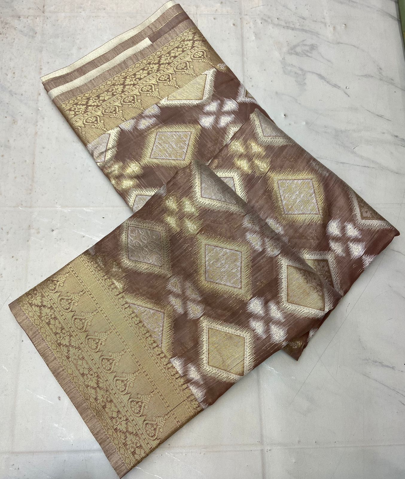 Product Image - Designer Pure Cotton Saree with Heavy Weaving Work – Ethnic & Festive Wear