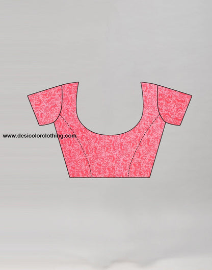 Pink Printed Saree | 1850S178