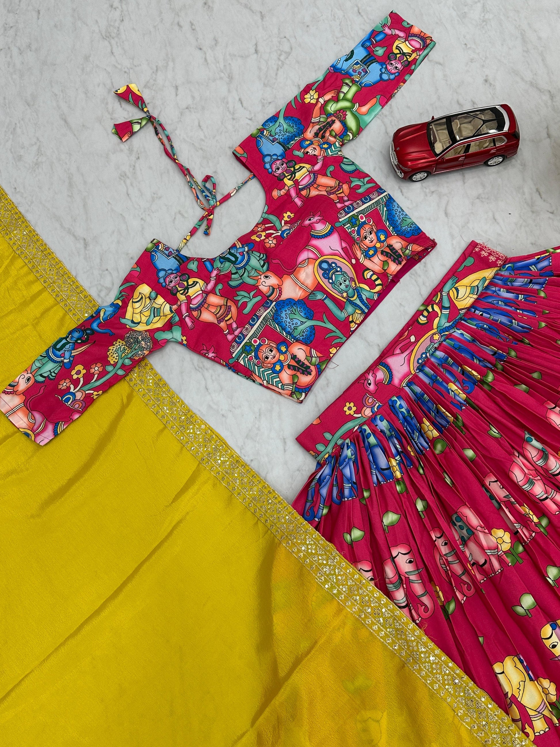 Product Image - Exquisite Kalamkari Lehenga Choli - Mahant Creation