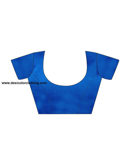 Dark Blue Chiffon Printed Saree