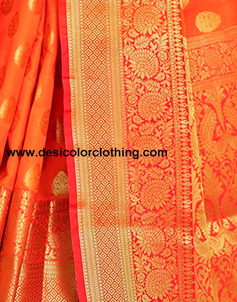 Red Silk Woven Saree