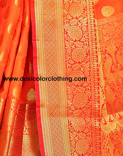 Red Silk Woven Saree