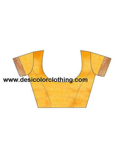 Yellow Georgette Embroidery Saree