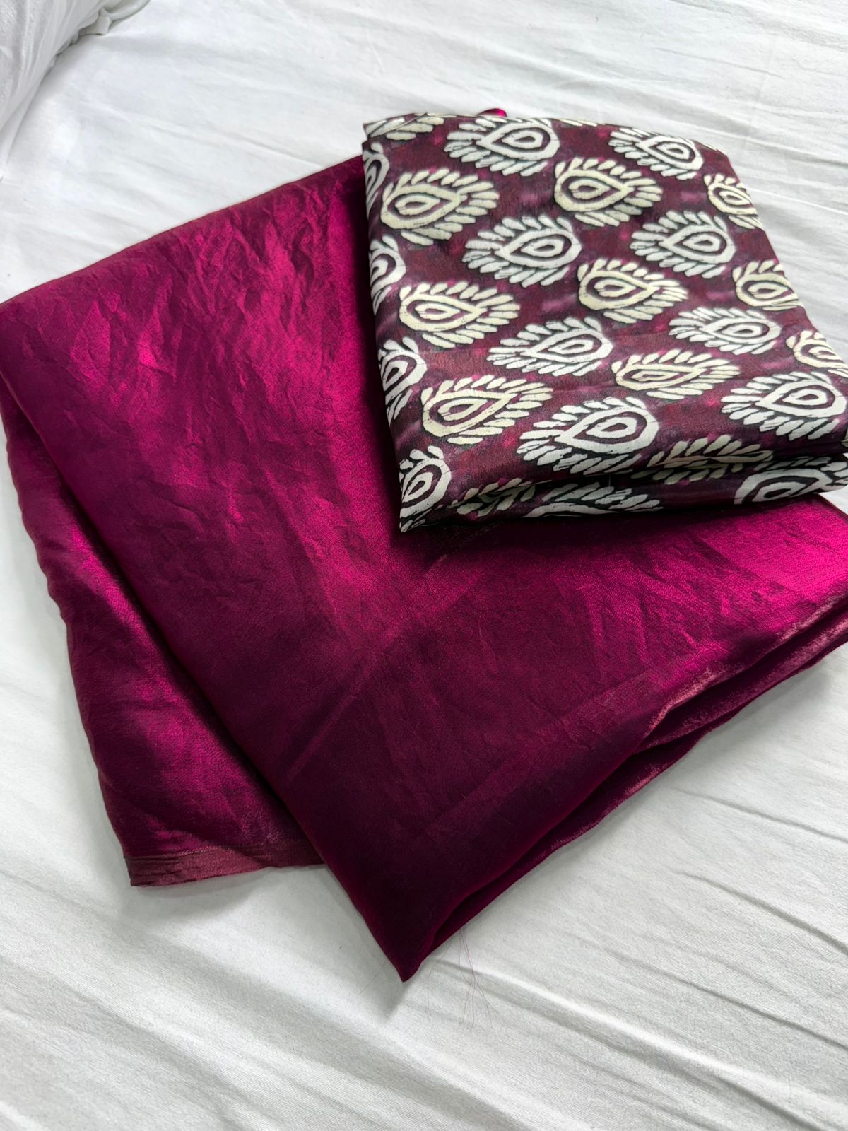 Product Image - Space Soft Silk Saree with Digital Print Blouse