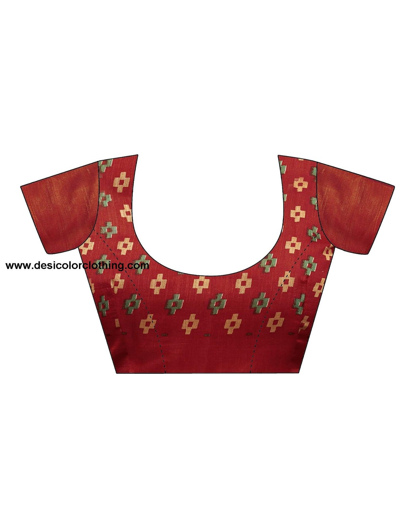 Red Cotton Printed Saree