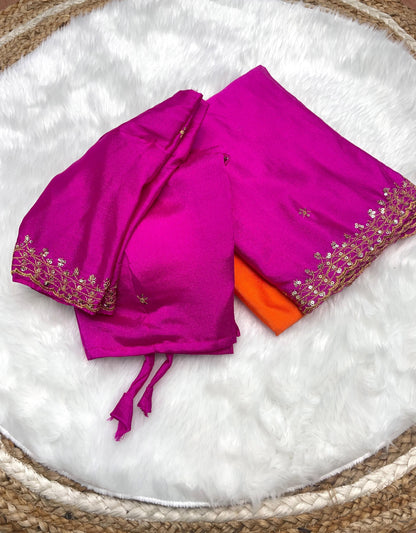 Product Image - Elegant Chinnon Saree with Heavy Embroidery and Jari Work
