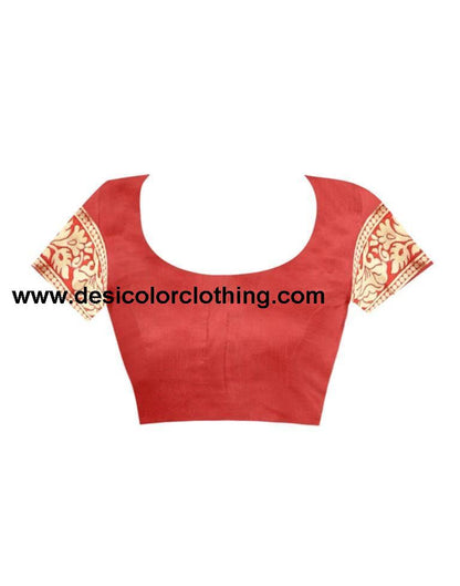 Red Jacquard Banarasi Silk Saree
