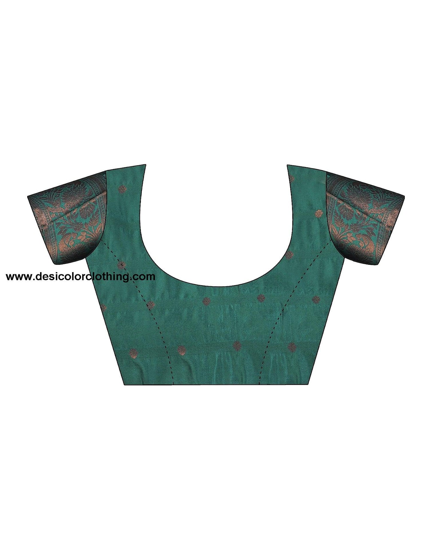 Teal Green Silk Woven Banarasi Saree