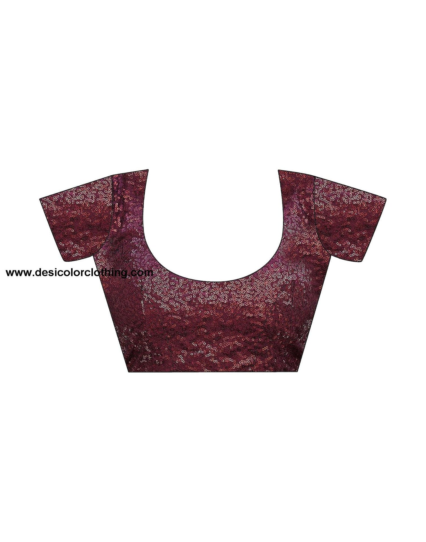 Brown Georgette Sequence Saree
