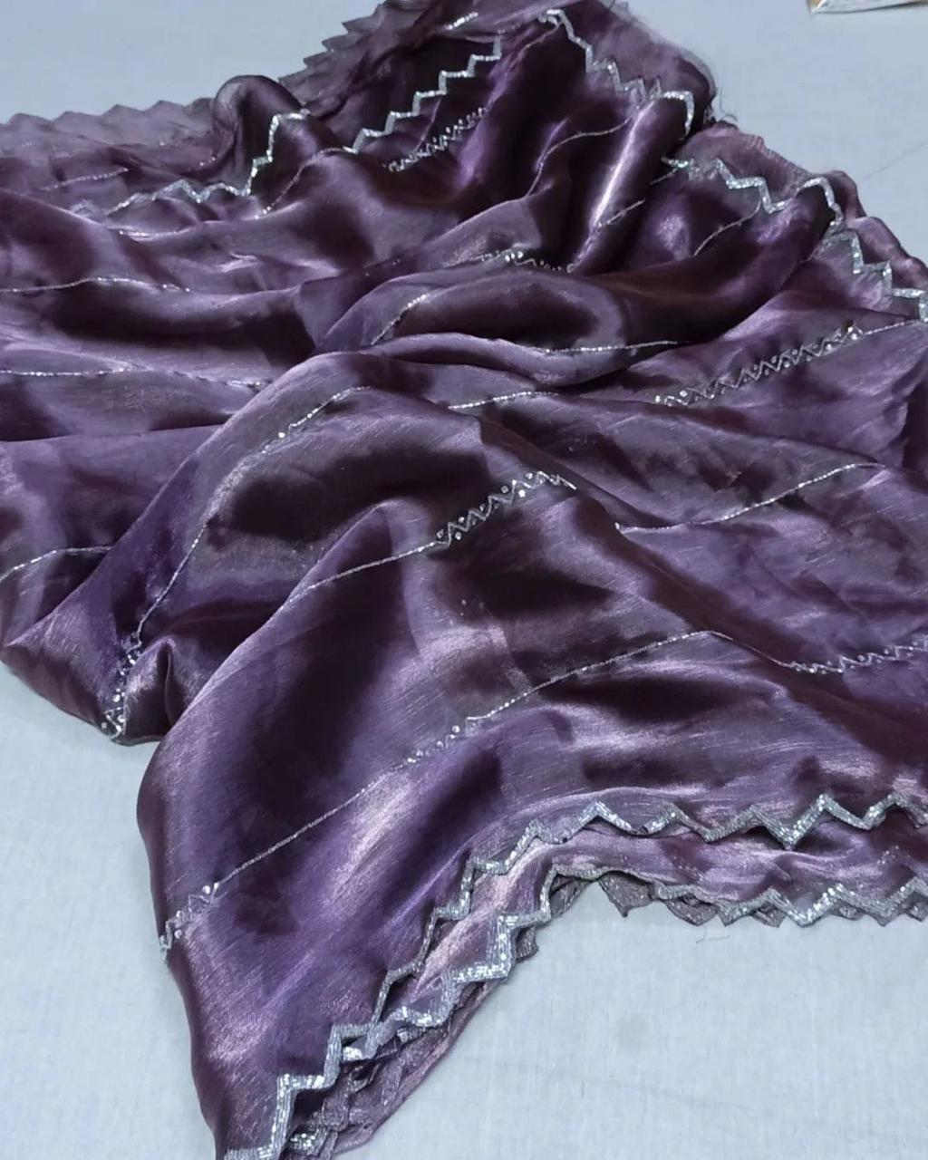 Product Image - KK Creation Designer Party Wear Saree | Georgette Fabric, Embroidery Work