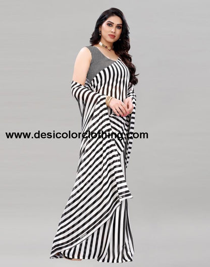 Black Printed Saree | 2097S452