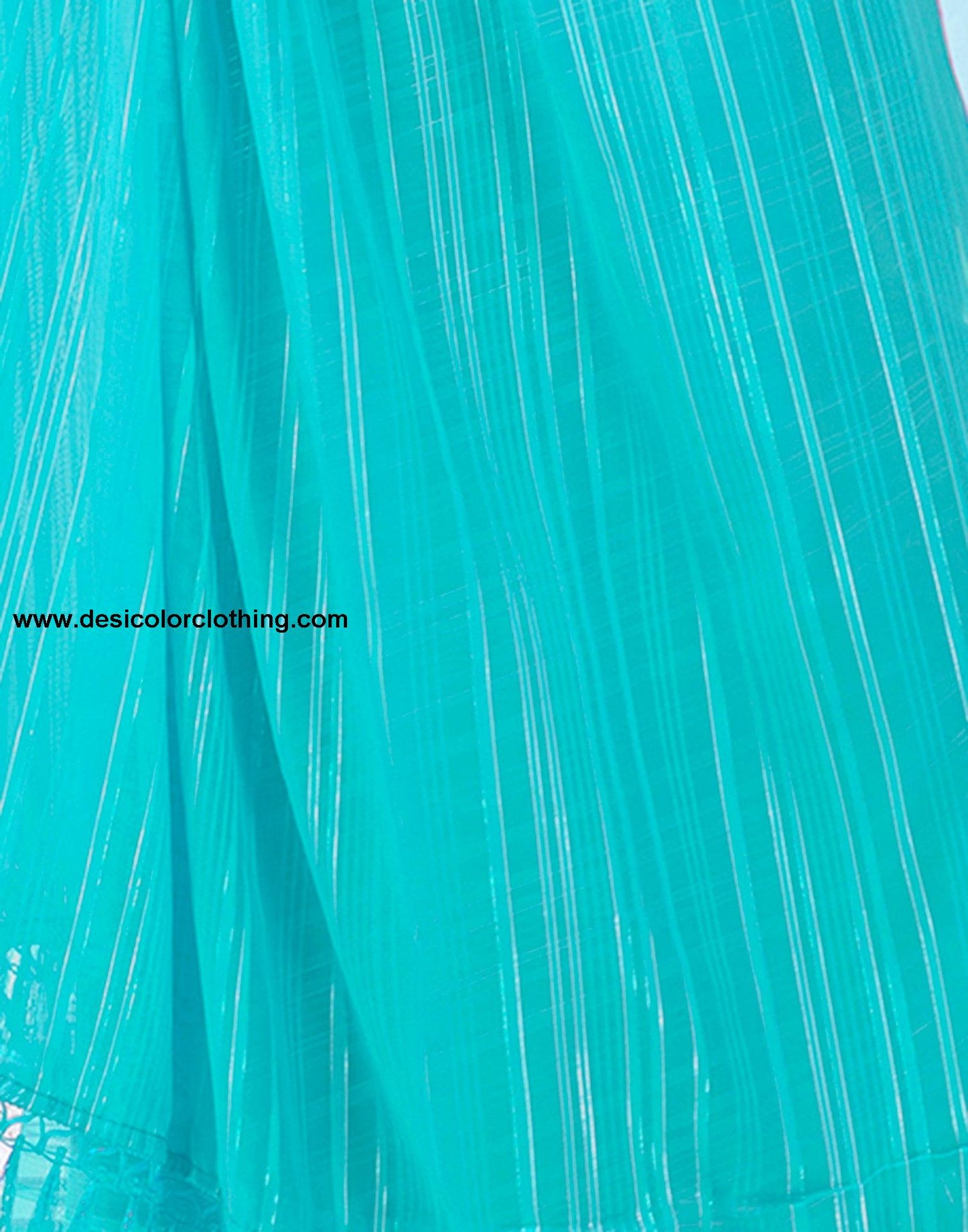 Blue Georgette Plain Saree