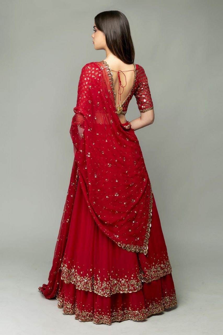 Product Image - Luxurious Designer Gajji Silk Suit & Banarasi Lehenga Choli for Festive & Wedding Wear