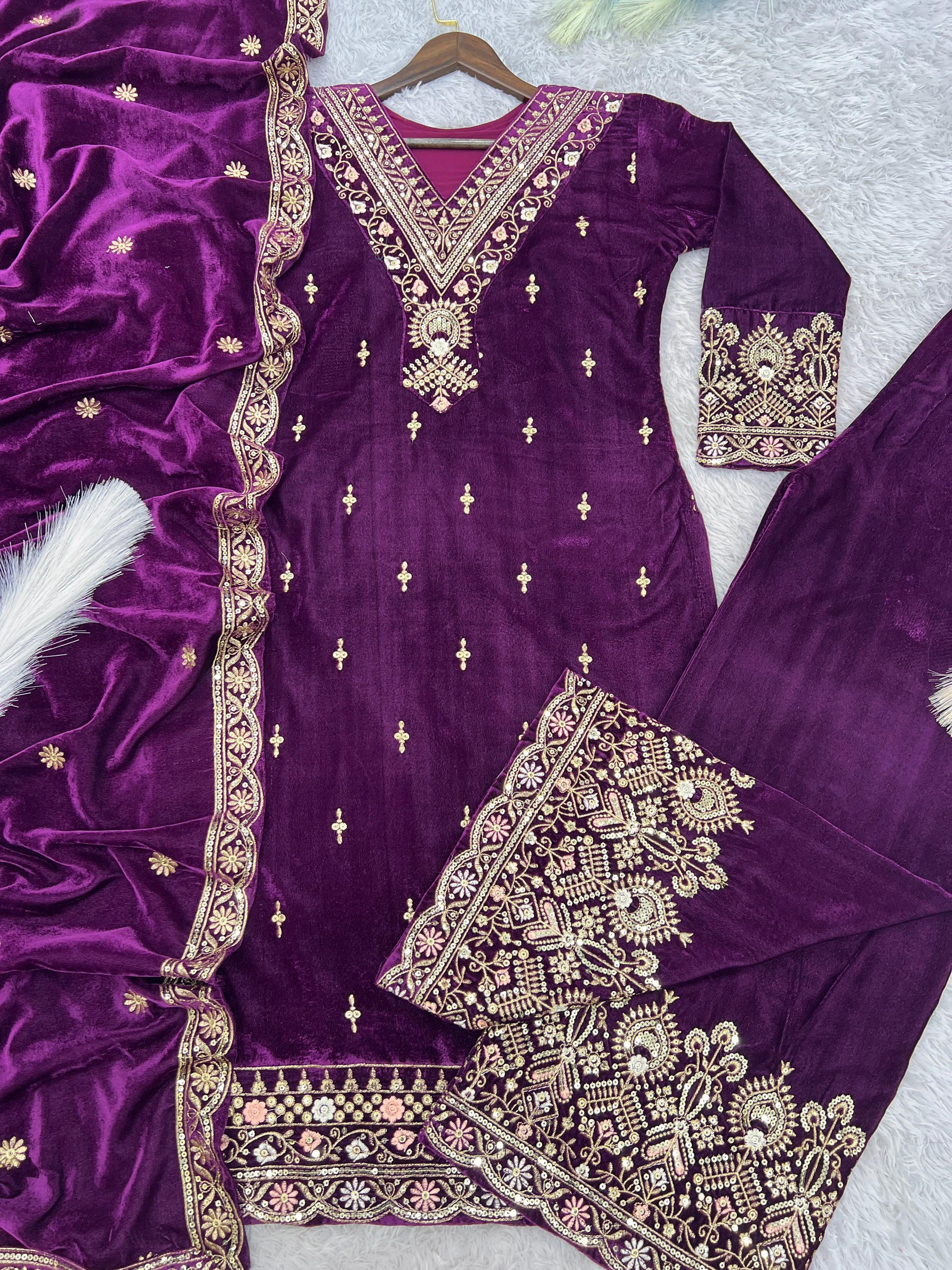 Product Image - 3 Piece Stylish Kurti Dupatta with Beautiful Palazzo