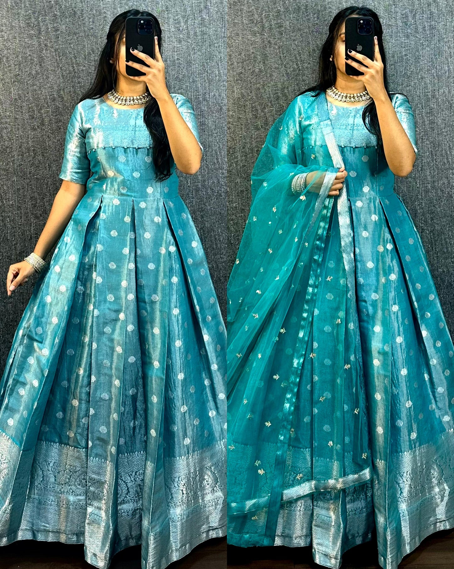 Product Image - Exclusive Designer Georgette Gown - Perfect for Festive and Wedding Wear