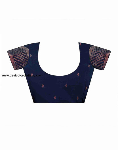 Blue Silk Woven Saree