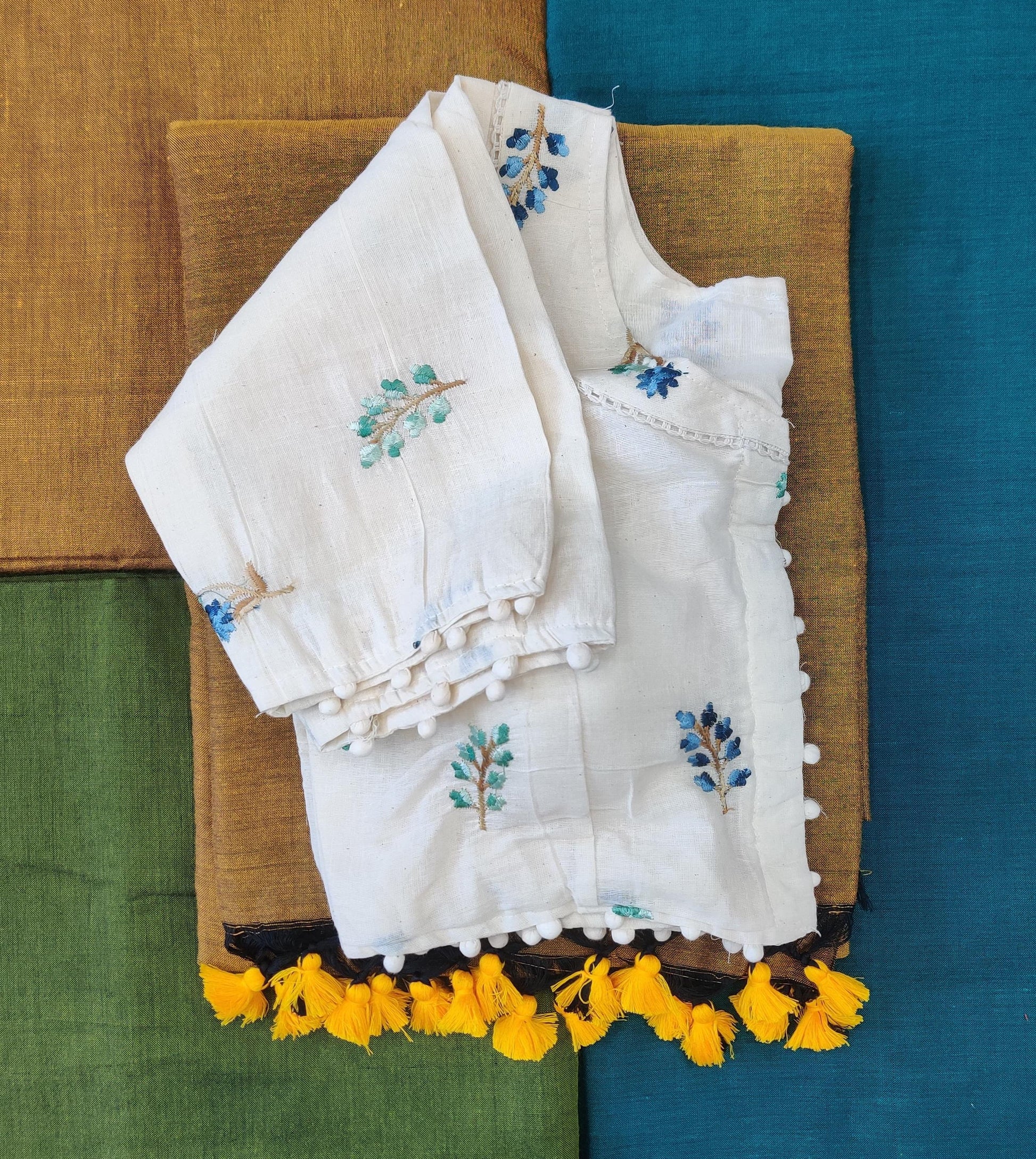 Product Image - Pure Khadi Designer Saree Combo – Effortless Elegance for Festive Wear