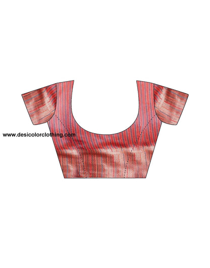 Pink Woven Silk Saree