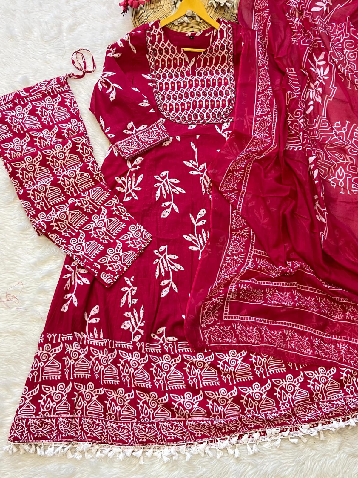 Product Image - Designer Cotton Kurti with Dupatta | Premium Ethnic Wear for Festive Occasions