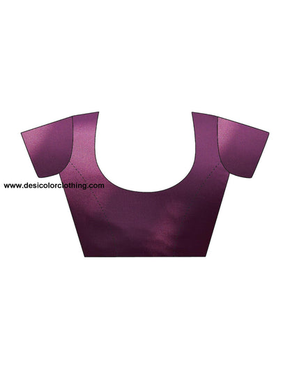 Purple  Printed Chiffon Saree