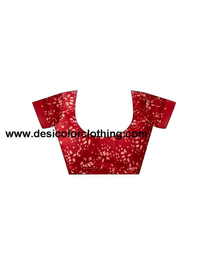 Red Cotton Printed Sarees