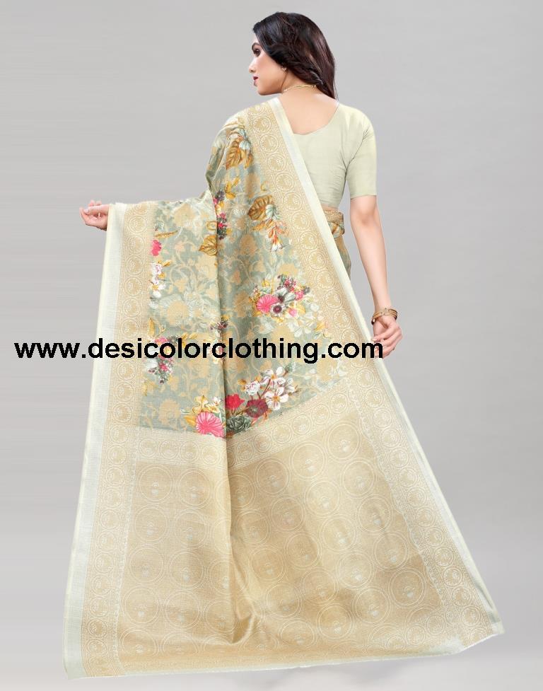 Pista Green Khadi Silk Saree | 2108S236
