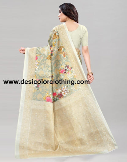 Pista Green Khadi Silk Saree | 2108S236