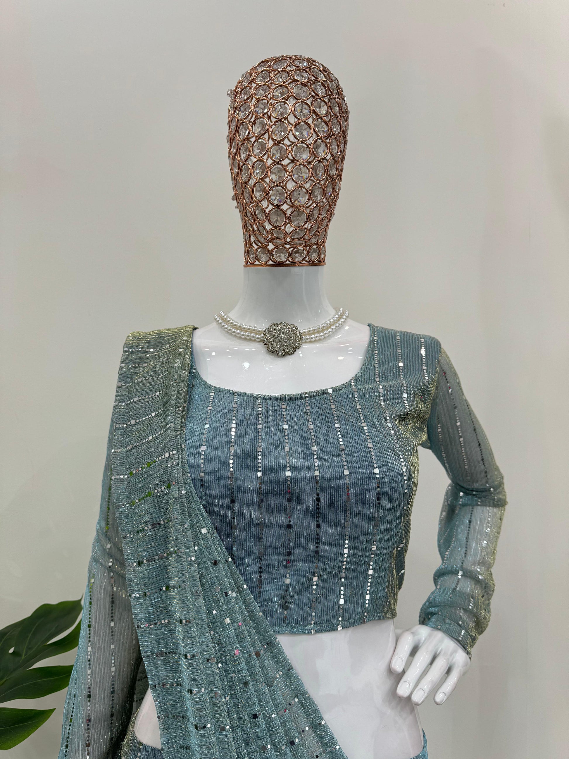 Product Image - Elegant Reday to Wear Lehengha Saree - Designer Georgette Ethnic Wear