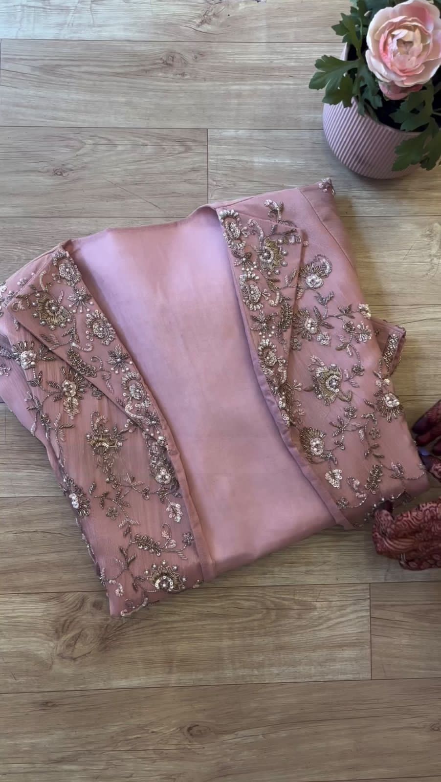 Product Image - Designer Western Style Fiona Silk Cordding Sequence Work Blazer/Koti, Tube Choli with Circular Palzo