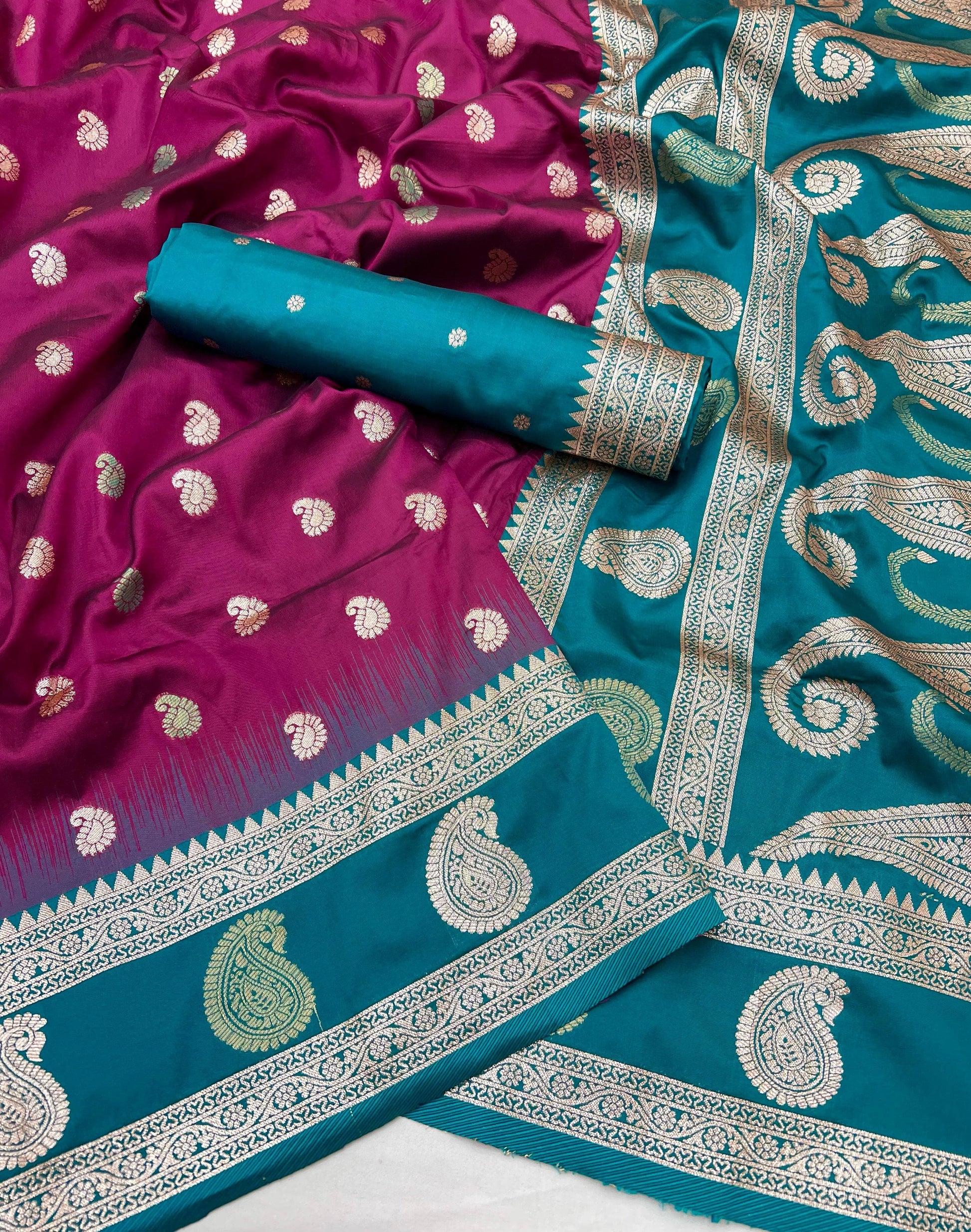 Product Image - Designer Banarasi Silk Saree with Zari Weaving