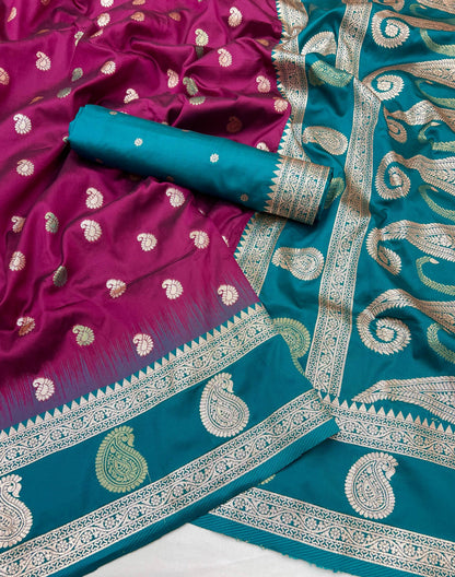 Product Image - Designer Banarasi Silk Saree with Zari Weaving