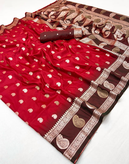 Product Image - Designer Banarasi Silk Saree with Zari Weaving
