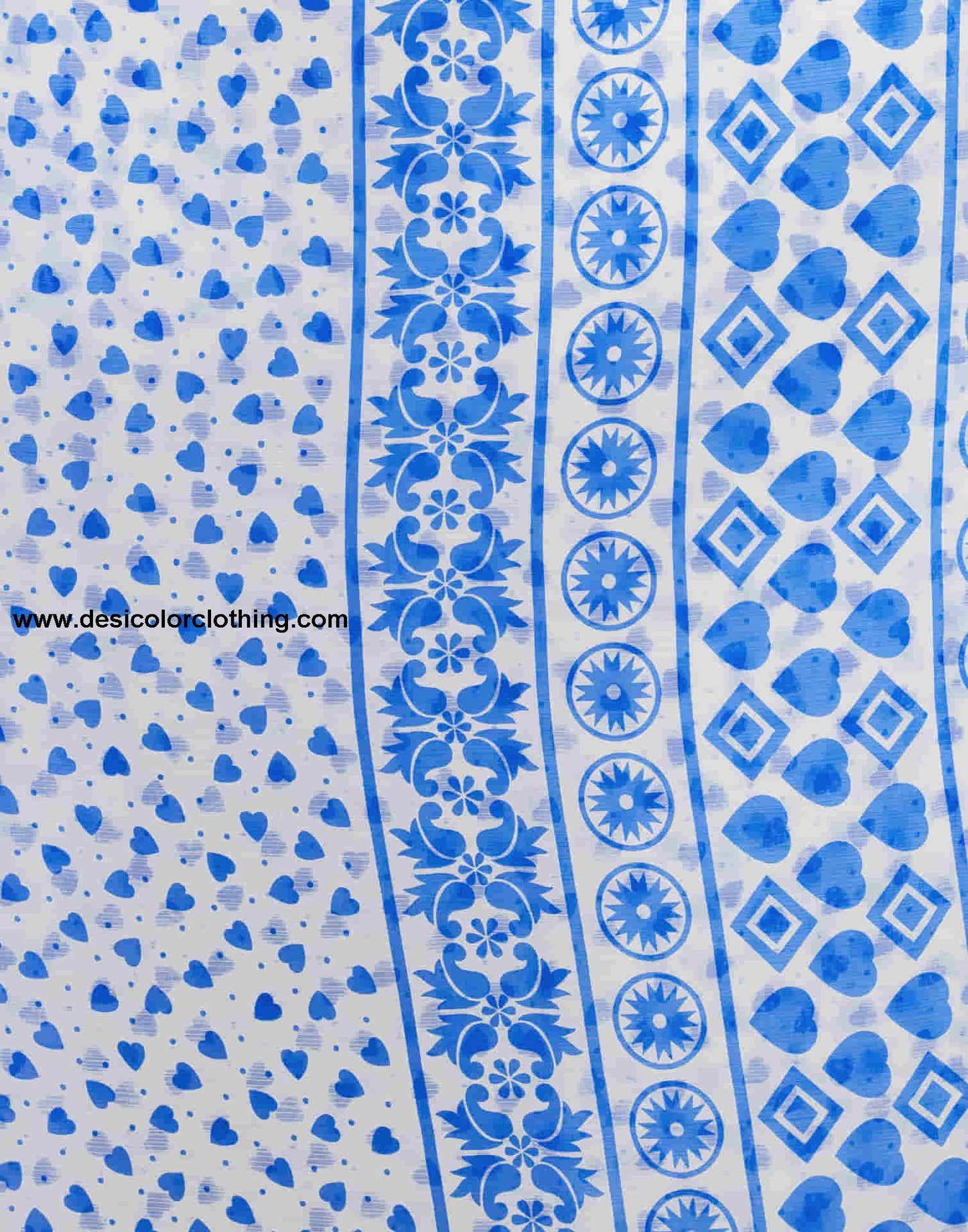 Dark Blue Chiffon Printed Saree