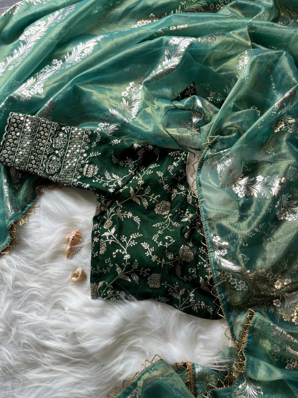 Product Image - Elegant Designer Saree with Ready-Made Blouses - 1