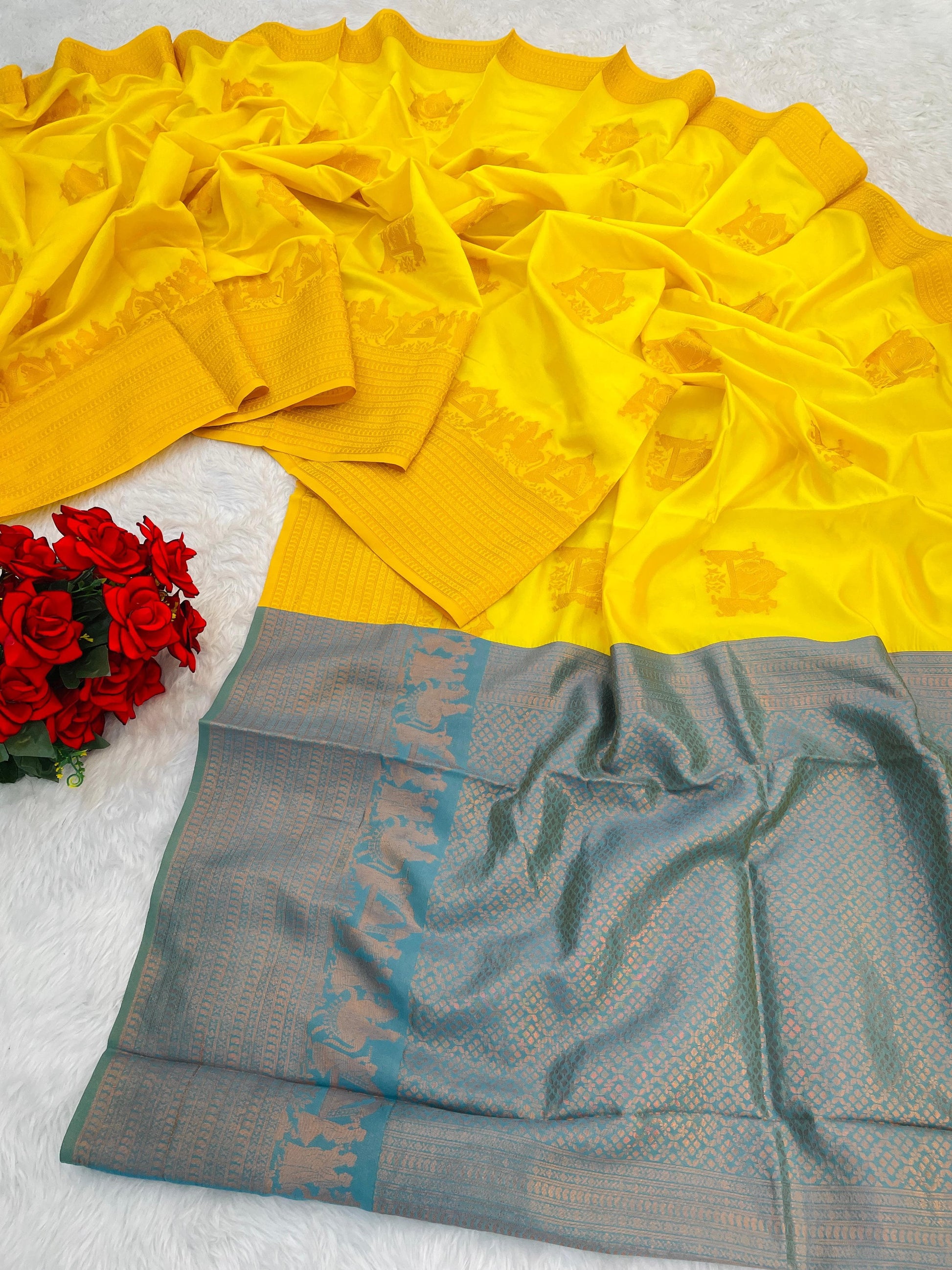 Product Image - Elegant Tissue Soft Silk Banarasi Saree - Ethnic Wear