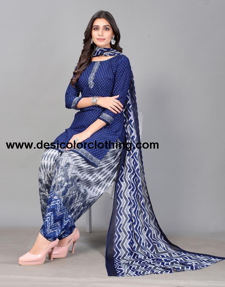 Printed Unstitched Salwar Suit Material