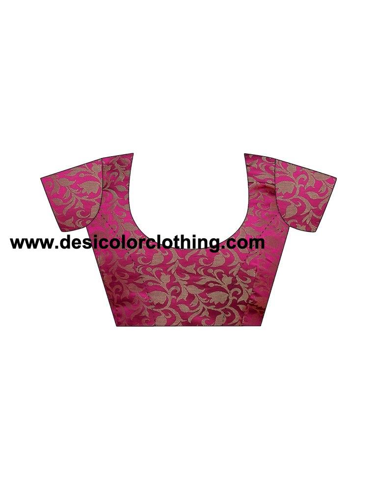 Pink Silk Woven Saree