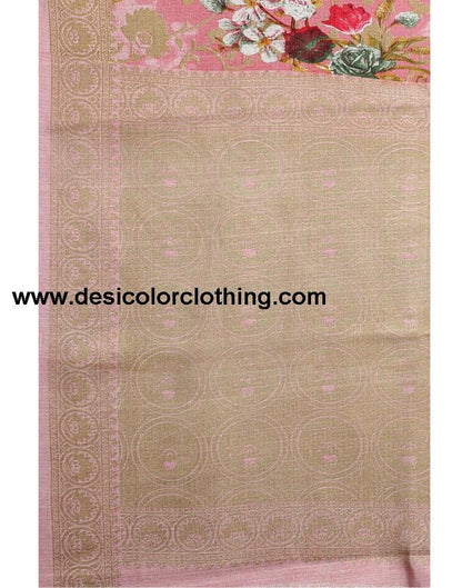 Rose Pink Khadi Silk Saree | 2108S237