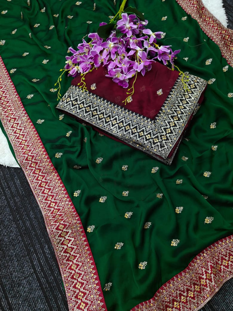 Soft Rich Pure Black Rangoli Silk